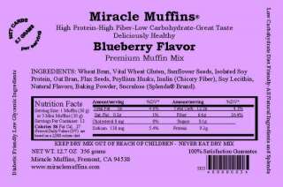 Miracle Muffins   Sugar Free   Splenda   9 Flavors  