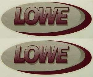 LOWE 19 INCH GRAY / MAROON BOAT DECALS (Pair) decal  