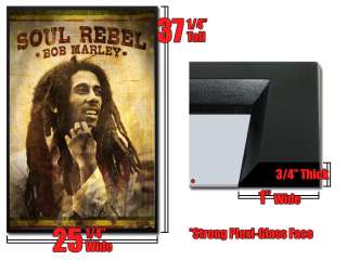 Framed Bob Marley Soul Rebel Poster Reggea Music Fr 3075  