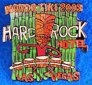   VEGAS HOTEL MONDO TIKI TOTEM BONGO DRUMS Hard Rock Cafe PIN LE  