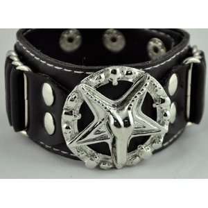  Baphomet Wristband Pentagram Black Metal Occult Satan 