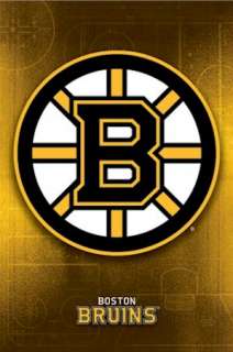 BOSTON BRUINS POSTER ~ RINK LOGO 22x34 National Hockey League 5338 NHL 