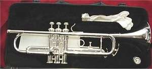 New Lauren Jazz model silver trumpet +Selmer care kit  