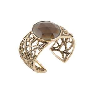  Barse Bronze Smoky Glass Branch Cuff Bracelet Jewelry