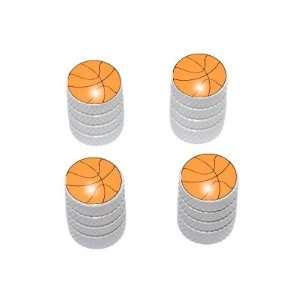  Basketball   NBA Tire Rim Valve Stem Caps   White 