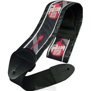  Gibson Accessories 3 Woven Guitar Logo Strap (Red 
