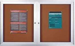 BRAND NEW ENCLOSED CORK BULLETIN BOARDS OUTDOOR USE  