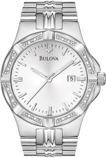 96E107 Bulova Mens Watch Diamonds  