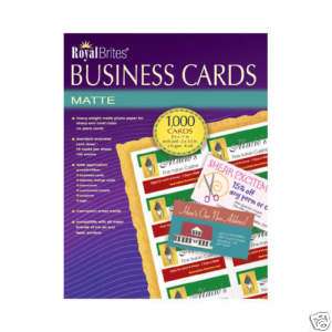 5000 ROYAL BRITES BUSINESS CARDS MATTE / 5 NEW BOXES  