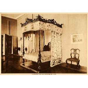  1914 Intaglio Print Thomas Chippendale Bed Chair American 