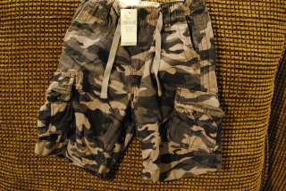 NEW WITH TAGS* Boys Baby Gap Camo Shorts 5T, 4T, 18 24 months and 12 
