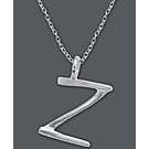 Unwritten Sterling Silver Necklace, Letter Z Pendant