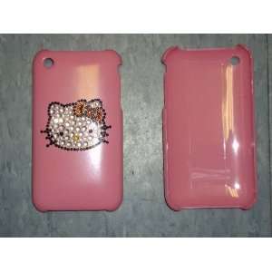 New Pink Crystal Hello Kitty Print Iphone Case Holder Birthday Holiday 