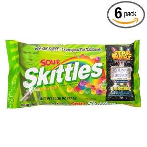 Skittles Bite Size Candies, Sour, 13.3 Ounce Bag (Pack of 6)