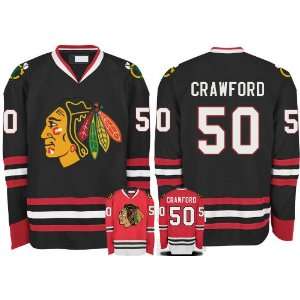  Chicago Blackhawks Authentic NHL Jerseys #50 CRAWFORD BLACK Jersey 
