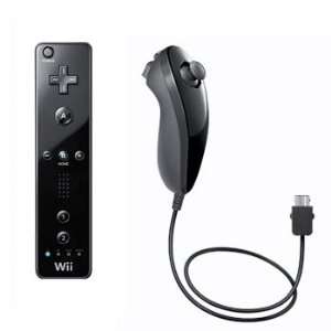  Black Wii Remote with Wii MotionPlus and Madcatz Z Chuck 