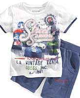 NEW Guess Baby Set, Baby Boys Graphic T Shirt and Shorts