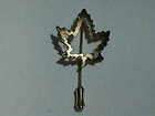 Canadian Sterling Silver Maple Leaf Pin 14k Gold Plated