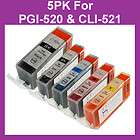   Pack Ink Cartridge for Canon PGI 520 CLI 521 Pixma MP550 MP560 MP620