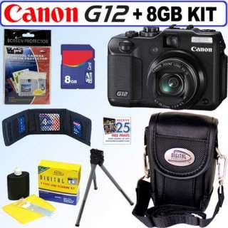 Canon PowerShot G12 10MP Digital Camera 8GB Deluxe Kit 013803126815 