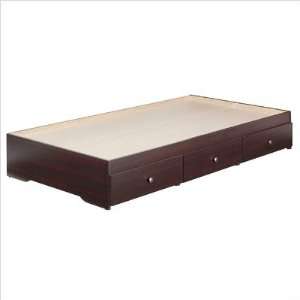 Bundle 84 Pocono Bed with Bookcase Headboard in Espresso Laminate (4 