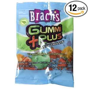 Brachs Gummi Plus Antioxidant Candies, 6 Ounce Bags (Pack of 12 