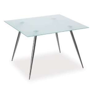  Frosted Glass Square Breakroom Table 36 Frosted Tempered 