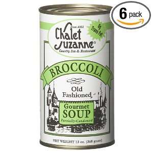 Chalet Suzanne Broccoli Soup Semi condensed, 13 Ounce Cans (Pack of 6 
