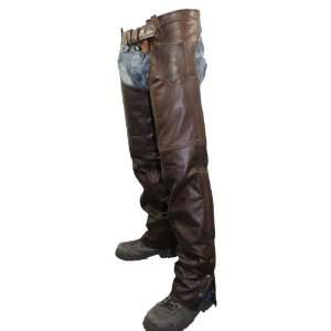    Mens Advanced Brown Premium Leather Pocket Front Chaps Automotive