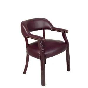    Traditional Guest Chair   Burgandy Leather