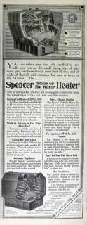   an original, print advertising for Spencer Steam and Hot water Heater