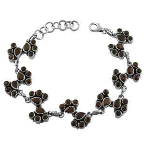   Cttw Garnet 925 Sterling Silver Adjustable Butterfly Bracelet Jewelry