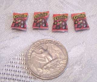 VERY TINY DOLLHOUSE MINIATURE 1/24 BAGS CHEETOS CHIPS  