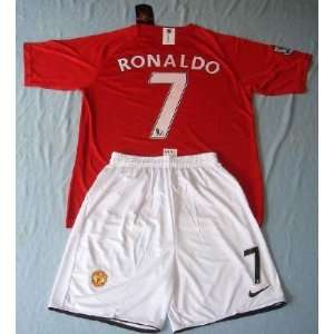 Manchester United Home # 7 C Ronaldo size Large soccer jersey  