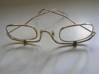 Vintage Reading glasses Gold FRAMES FOLD DOWN LENSES  