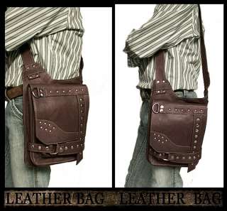 Chocolate Brown Leather Shoulder, Messenger Bag / Men’s Satchel 