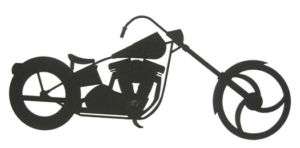 Chopper motorcycle black metal silhouette  