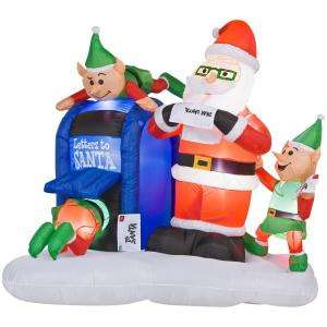 y85155 Airblown Inflatable 6ft Christmas Letters to Santa w/ Elves 