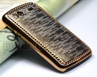 CHROME PLATED Luxury skin cover case For HTC Sensation 4G G14 brown 