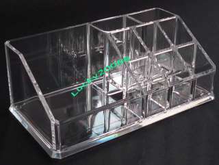 Clear Acrylic Cosmetic Organizer Makeup Case Lip stick Bruhes Holder 