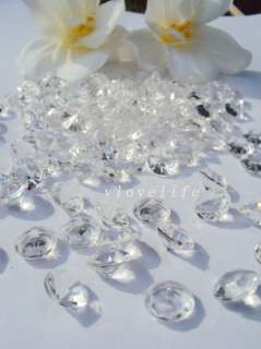 300 4ct 10mm Clear Diamond Confetti Wedding Decoration  