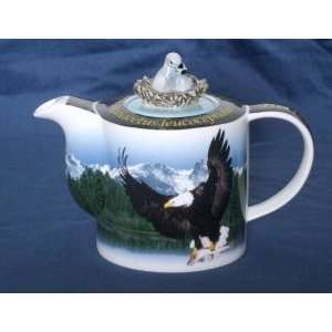  Paul Cardew Endangered Species Bald Eagle Teapot 2cup 