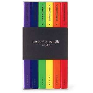 Rainbow Carpenter Pencil Set, International Arrivals. 6 Pencils 