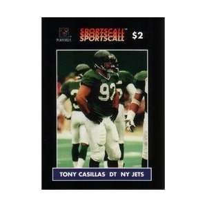 Collectible Phone Card $2. Tony Casillas (DT New York Jets Football 
