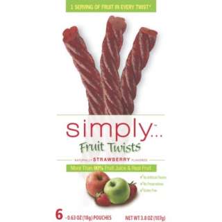 Simply Fruit Twists Strawberry Flavored Snacks 6 ctOpens in a new 