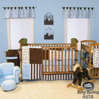   Brown Modern For Crib Nursery Blanket Collection Bedding Set  