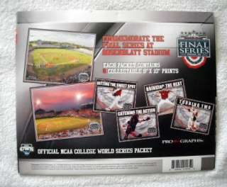 NEW COLLEGE WORLD SERIES COLLECTOR 8 X 10 PRINTS 2010  