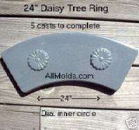 Daisy Tree Ring concrete plaster cement stone mold  