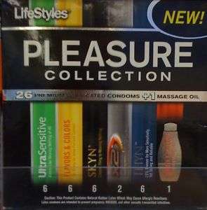 52x LifeStyles Pleasure Collection * Lubricated Condoms  