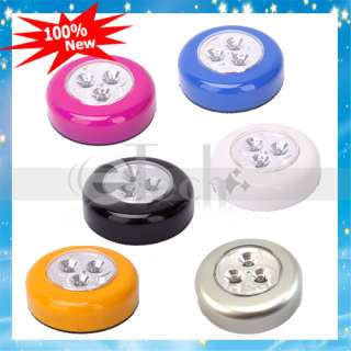 Mini Cordless 3 LED Powered Stick Tap Touch Lamp Light  